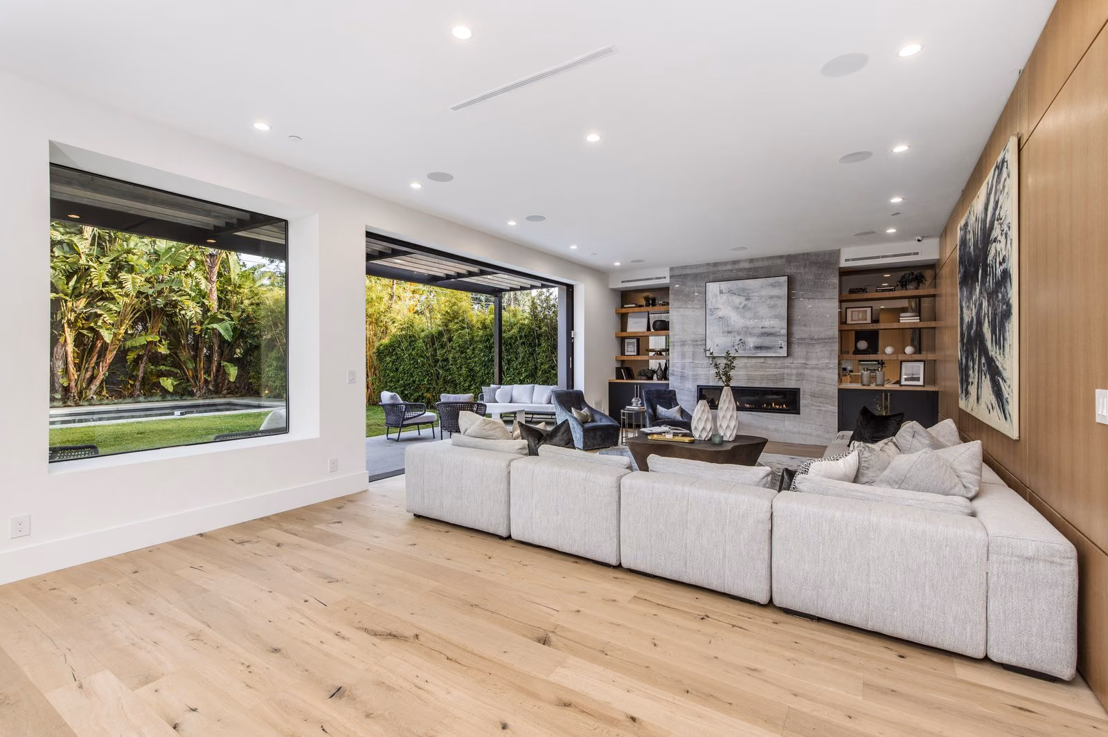 Open plan living room with indoor outdoor flow